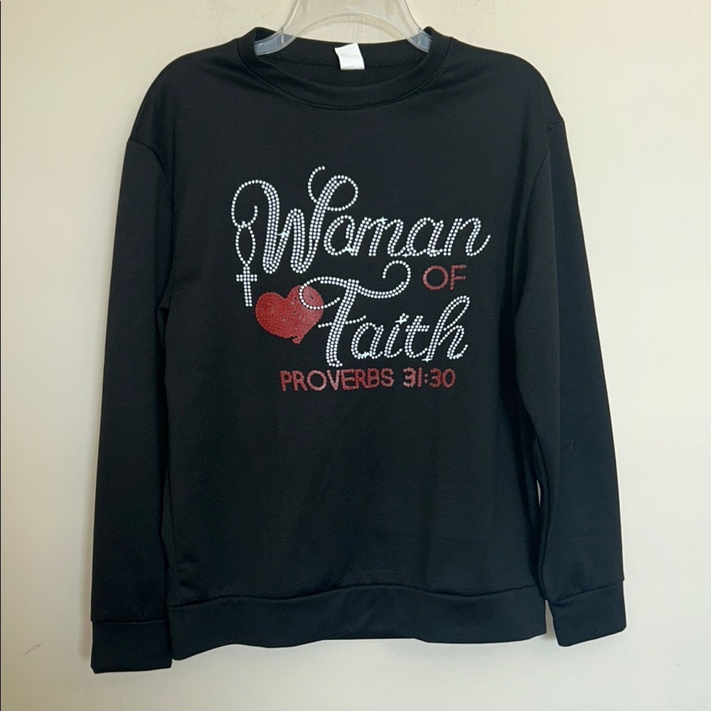 4. Black Woman of Faith Sweatshirt oversized  size small